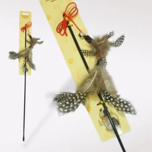 Juguete Caña para gato con plumas