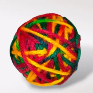 Juguete Pelota de Estambre Multicolor Mediana.