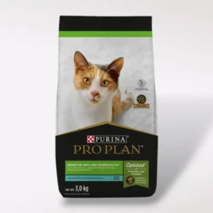 Pro Plan Optidual Sensitive Skin y Stomach Gatos Adultos. Receta Pavo. 3kg.