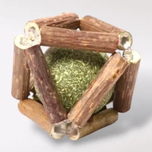 Juguete Esfera Madera Catnip para gato