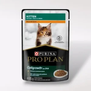Pro Plan Kitten Optigrowth Pouch 85g. Receta Pollo en Salsa