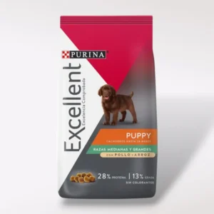 Purina Excellent Puppy Razas Medianas y Grandes. Pollo y Arroz.