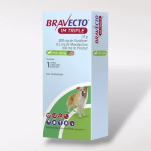 Caja de Bravecto Tableta 1M Triple 200mg para perros de 10 a 20 kg