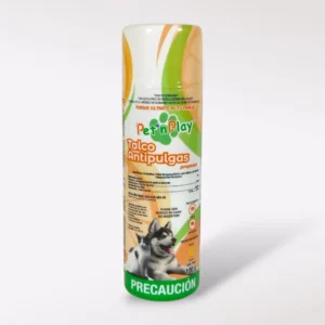 Cilindro de talco antipulgas Pet’n Play 100g para perros y gatos.
