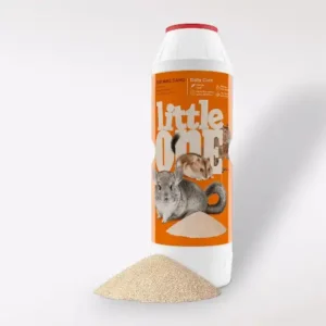 Cilindro de Arena de Baño super fina Little One 1 KG para chinchillas, degús, gerbillos y hámsteres. 100% natural, sin aditivos.