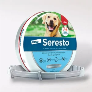 Seresto Collar Antipulgas y Garrapatas para Perro Grande mayor a 8kg. Con protección eficiente por 8 meses, diseño ajustable y resistente al agua.