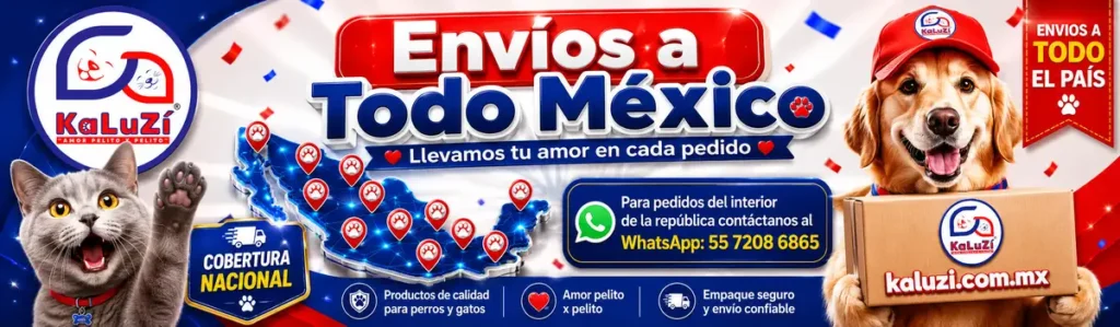 Banner informativo de Envíos a todo México en kaluzi.com.mx