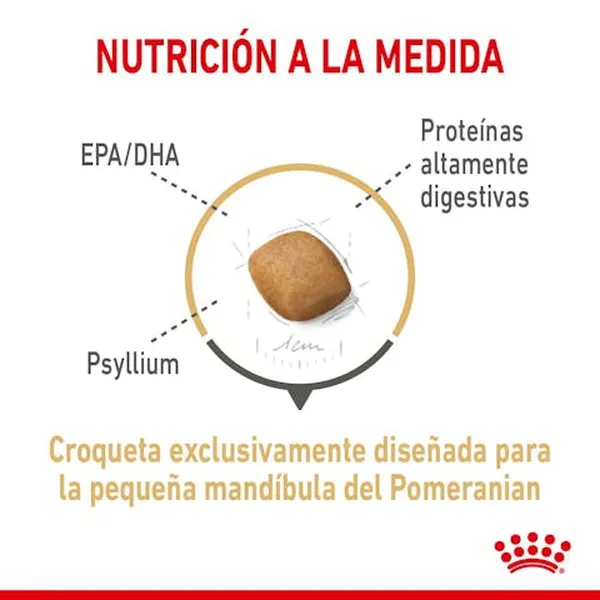 Royal Canin Pomerania Adulto alimento seco para perro adulto de raza Pomerania. Croqueta adaptada a Pomerania.